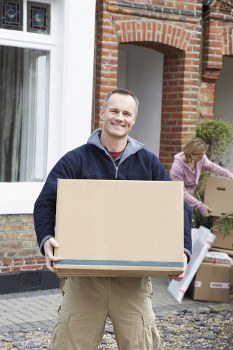 Man and van vehicle ready for a local move in Bow