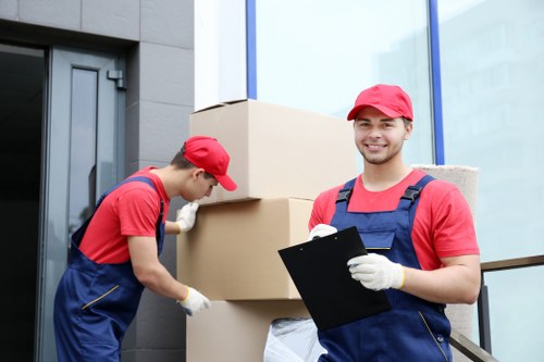 Professional house removals team planning a move in Bow