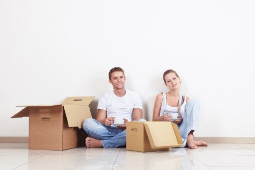 Professional packing materials used for removals in Bow