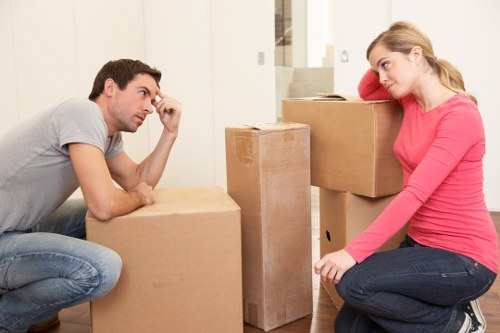 Removal van loading furniture for an urgent Bow property move