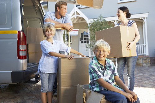 Low-carbon van used for sustainable removals in Bow