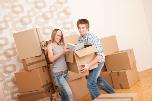 Loaded moving truck Bow service for furniture transport
